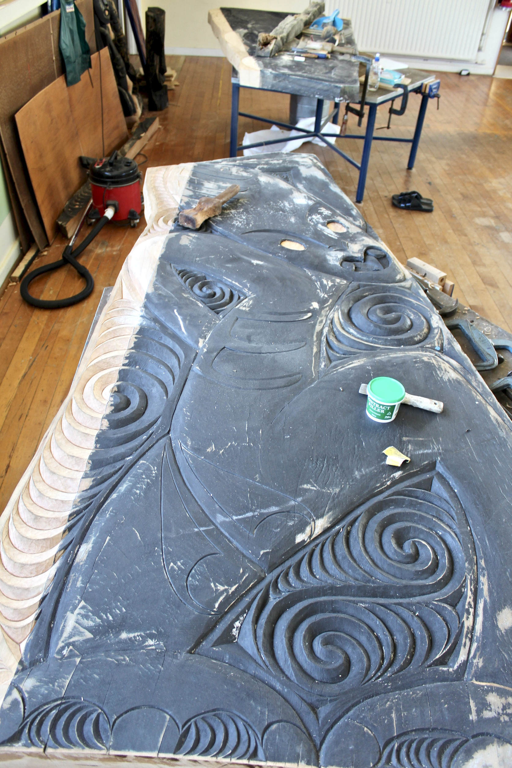 The Restoration of whakairo rakau is a process that Tim Codyre has been ...